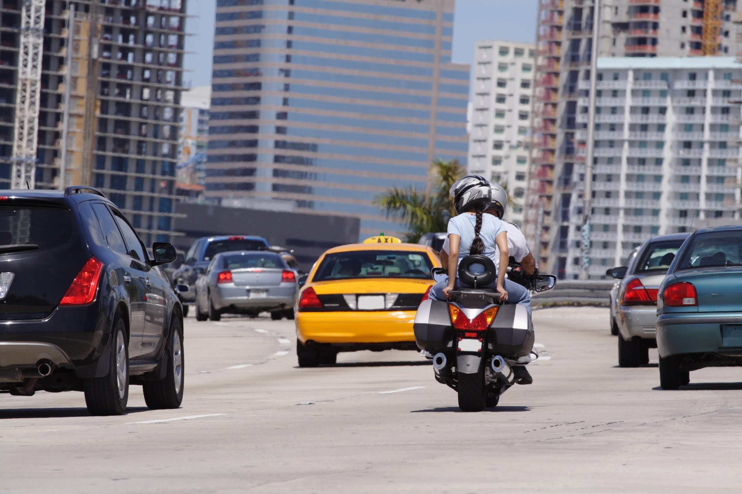 two people on a motorcycle